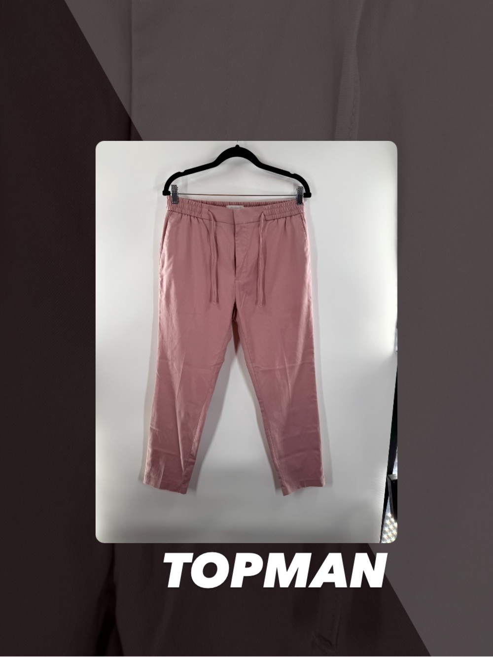 EUC Topman Pink Elastic Waist Trousers